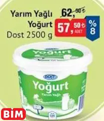 DOST YARIM YAĞLI YOĞURT